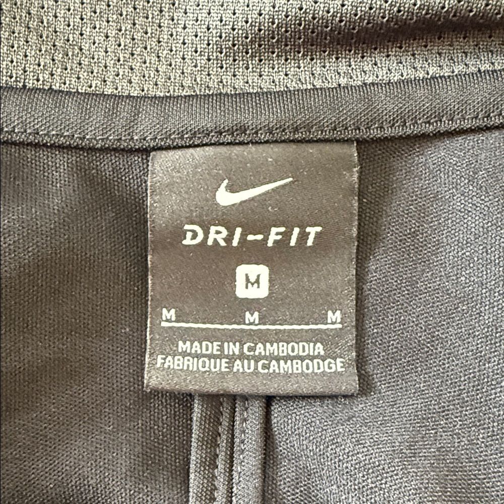 Nike Dri-FIT Black and Grey Full-Zip Track Jacket Size M - Picture 2 of 10